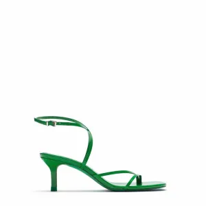 صنادل نسائية بكعب عالٍ برأس مربع - Women's Square Toe High Heel Sandals -