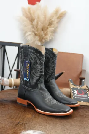 Arango Negro/Negro With Stiching Renegado Square Toe Boot- 4891