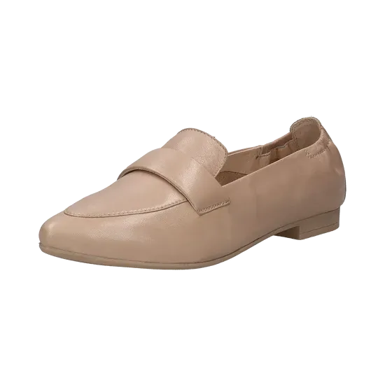 BAGATT Leather Nude Loafers