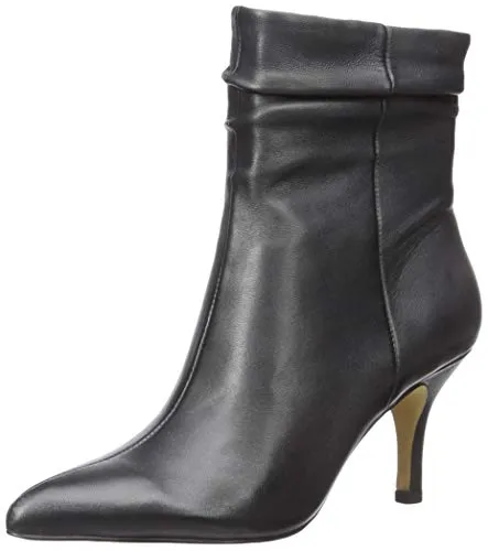 Bella Vita Women's Danielle Dress Bootie Ankle Boot, Black Leather, 7 W US