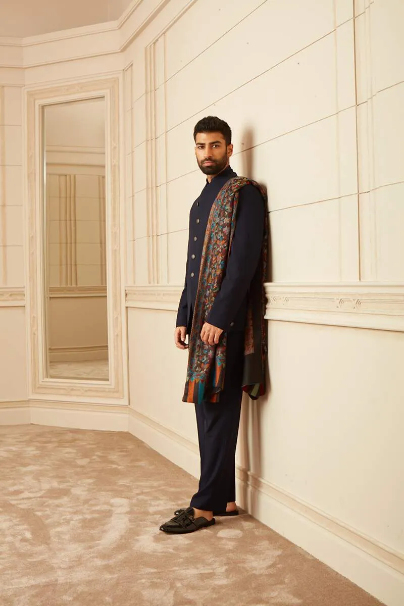 Black Stretch Bandhgala