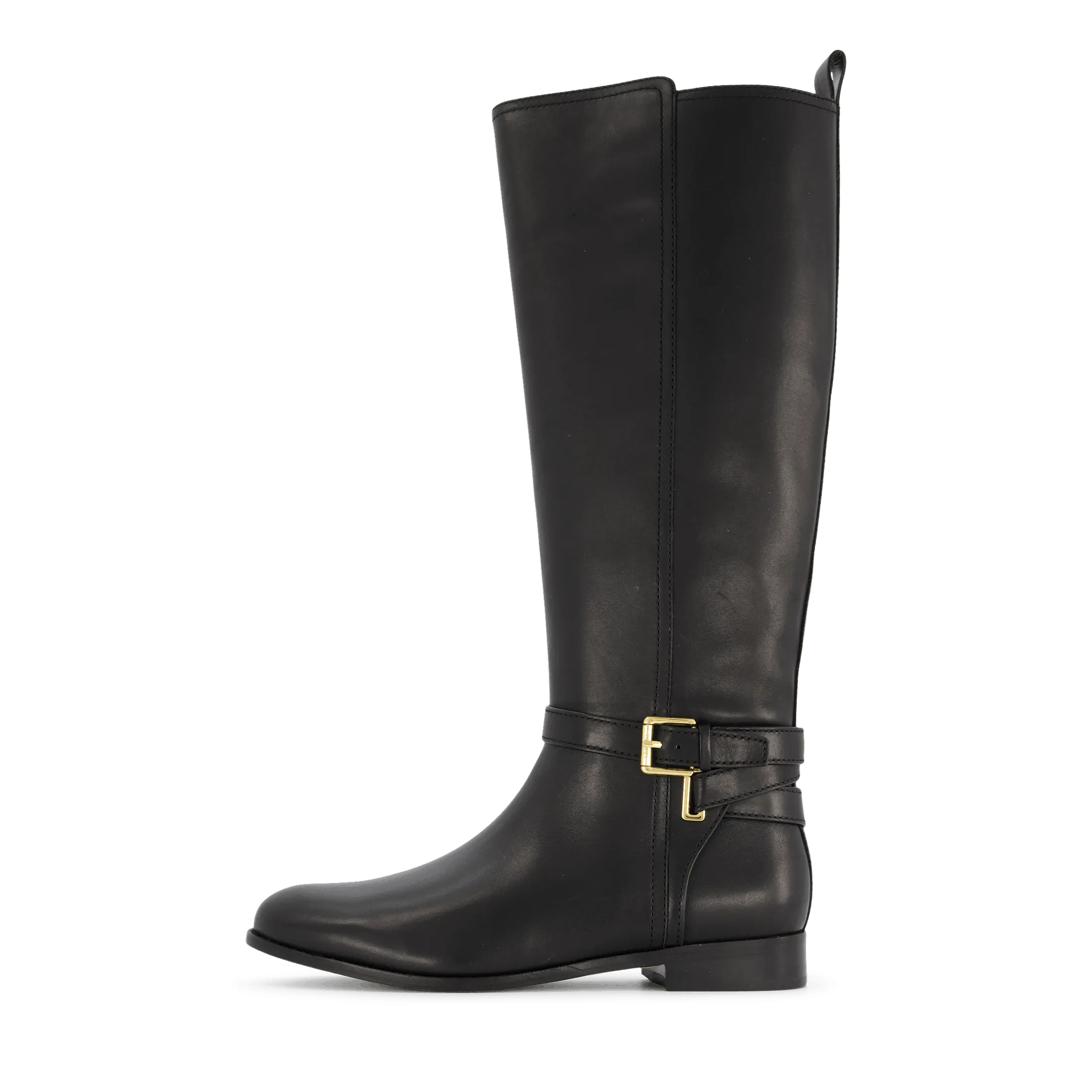 Blayke Burnished Leather Tall Boot Black