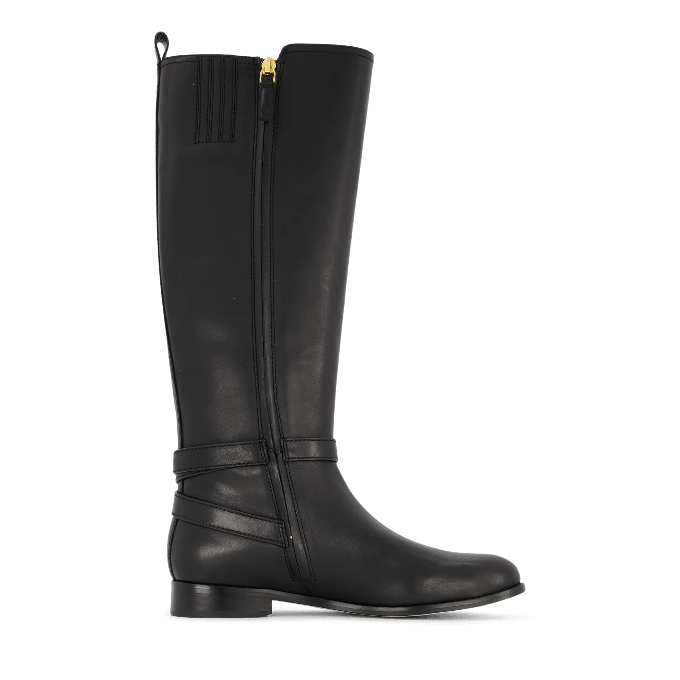 Blayke Burnished Leather Tall Boot Black