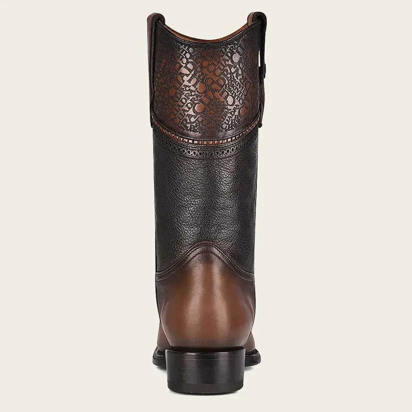 CUADRA Men's Black LeatherStingray Laser Narrow Square Toe CU628