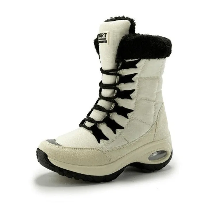 Dyavor Women Mid-Calf Boots Orthopedic Warm Plush
