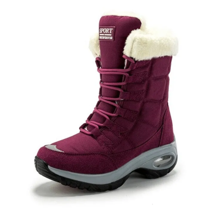 Dyavor Women Mid-Calf Boots Orthopedic Warm Plush