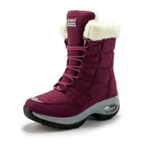 Dyavor Women Mid-Calf Boots Orthopedic Warm Plush