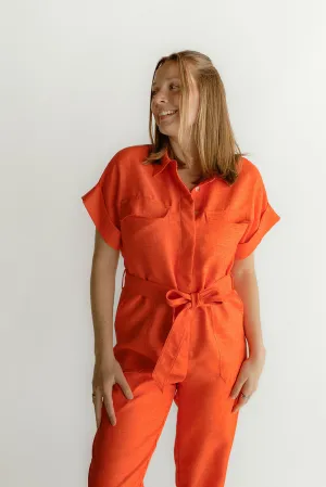 Elfie Womens Woven Jumpsuit
