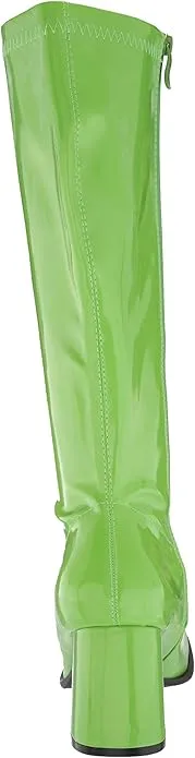 Gogo Knee High Patent 3" Chunky Heel Boots