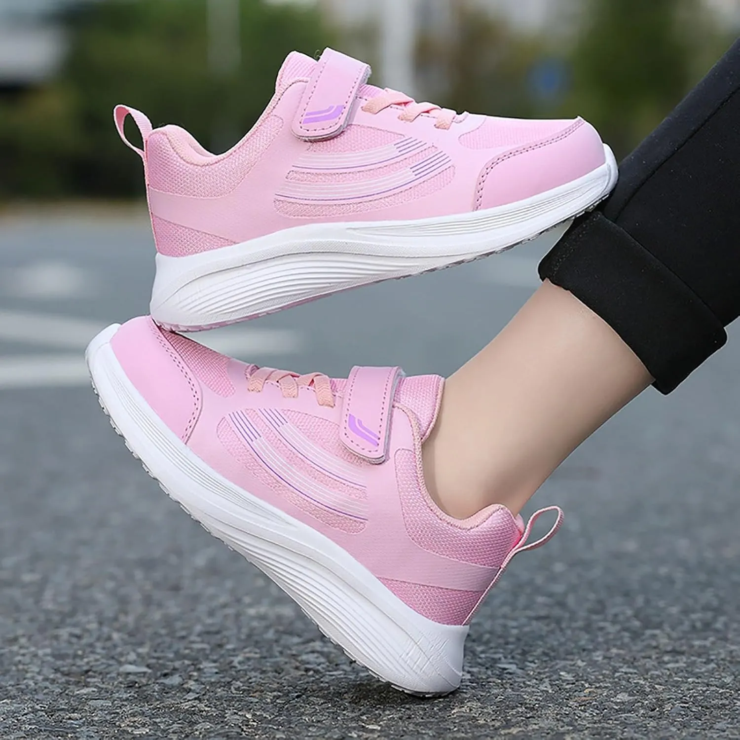 IWIHMIV Girls Athletic Shoes Toddler Tennis Shoes Sneakers for Boys Running Shoes Girls Boys Casual Breathable Sports Shoes