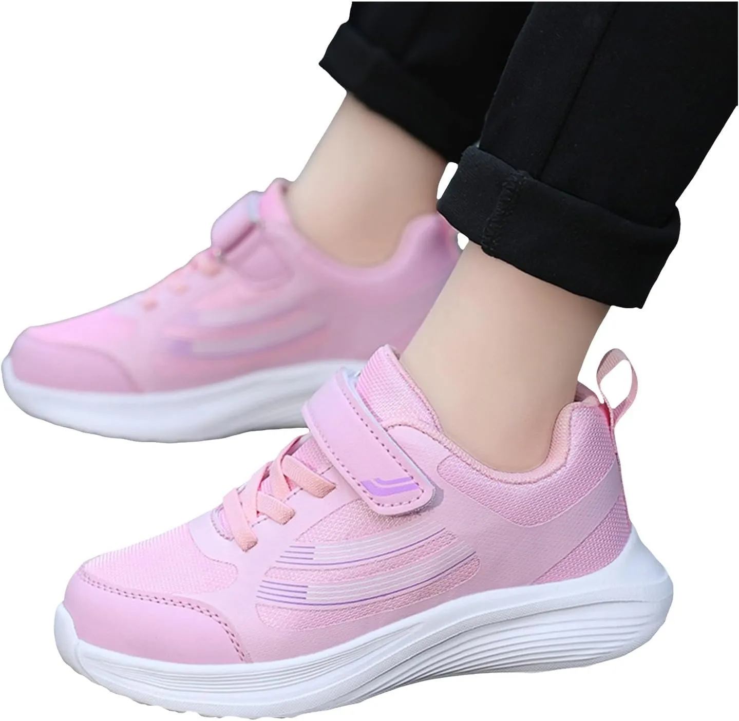 IWIHMIV Girls Athletic Shoes Toddler Tennis Shoes Sneakers for Boys Running Shoes Girls Boys Casual Breathable Sports Shoes