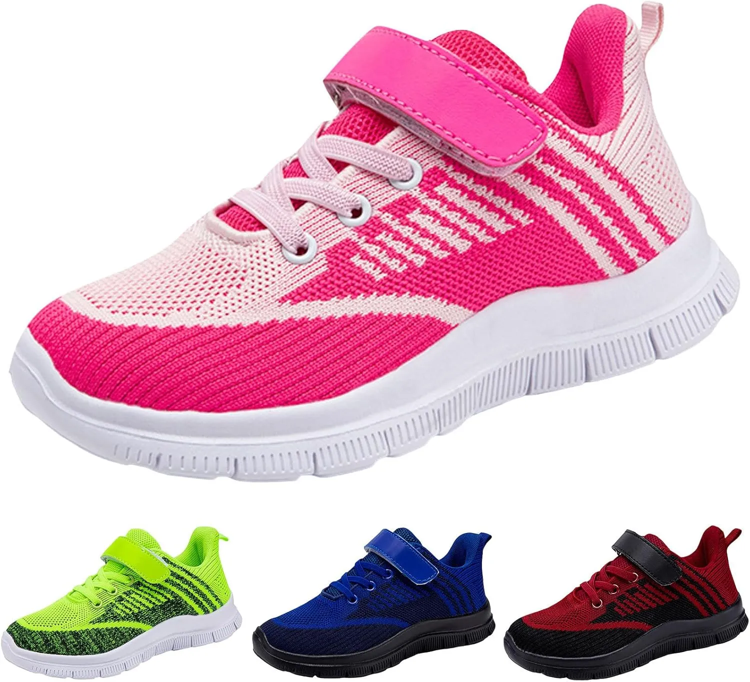 IWIHMIV Girls Tennis Shoes Girls Sneakers Kids Sneakers for Boys Girls Running Tennis Shoes Breathable Sport Athletic Shoes