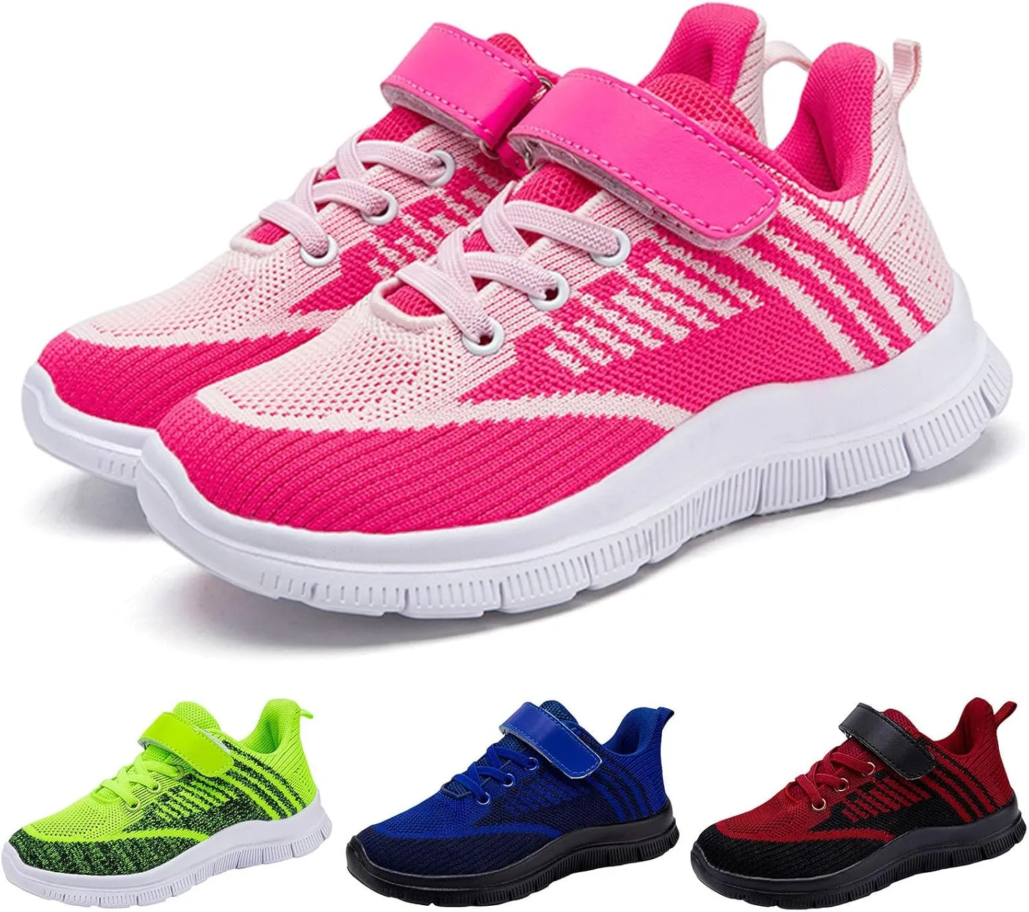 IWIHMIV Girls Tennis Shoes Girls Sneakers Kids Sneakers for Boys Girls Running Tennis Shoes Breathable Sport Athletic Shoes