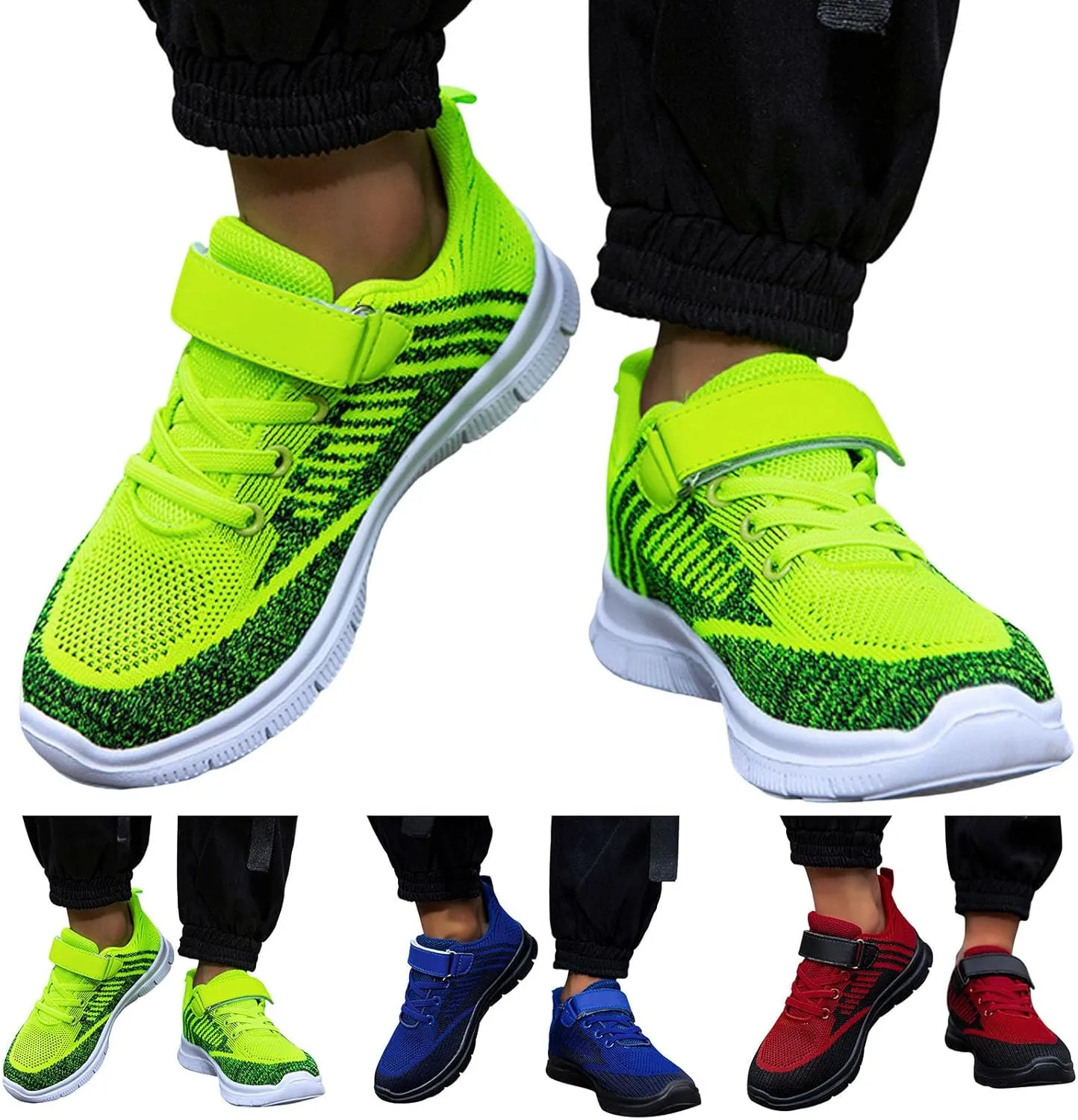 IWIHMIV Girls Tennis Shoes Girls Sneakers Kids Sneakers for Boys Girls Running Tennis Shoes Breathable Sport Athletic Shoes