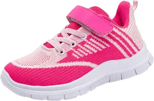 IWIHMIV Girls Tennis Shoes Girls Sneakers Kids Sneakers for Boys Girls Running Tennis Shoes Breathable Sport Athletic Shoes