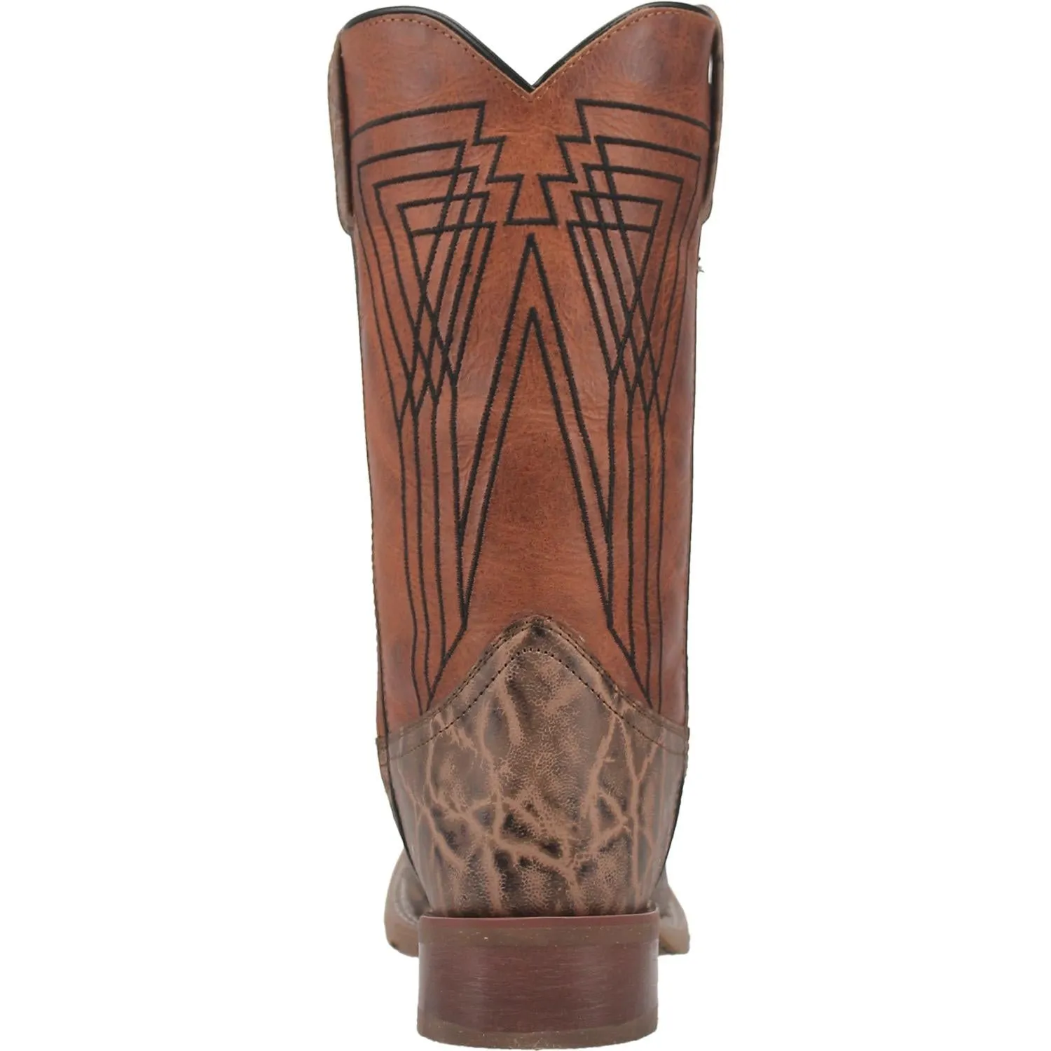Laredo Men's Tusk Elephant Print Square Toe Boot in Beige