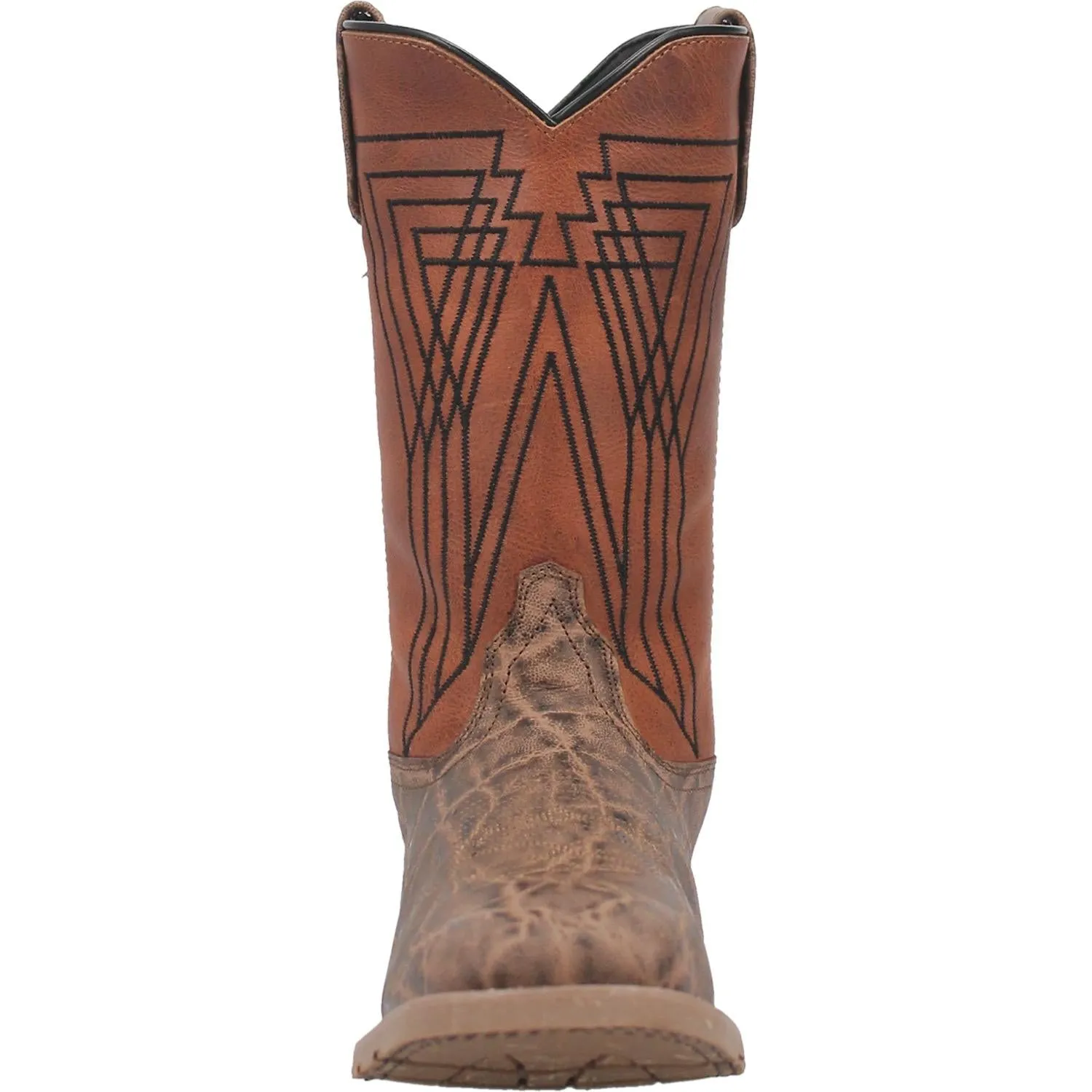 Laredo Men's Tusk Elephant Print Square Toe Boot in Beige