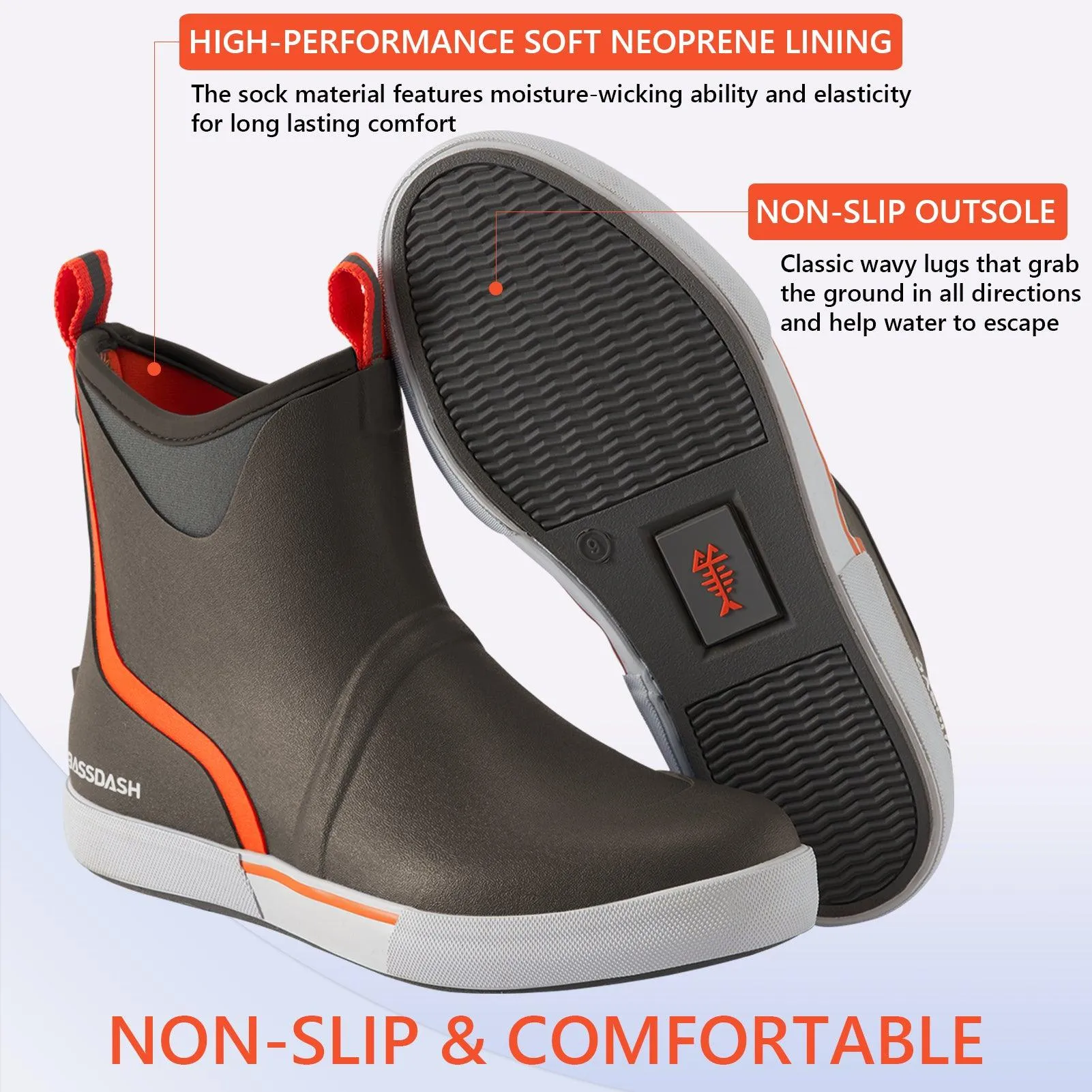 Men's 6 inch Waterproof Deck Boots