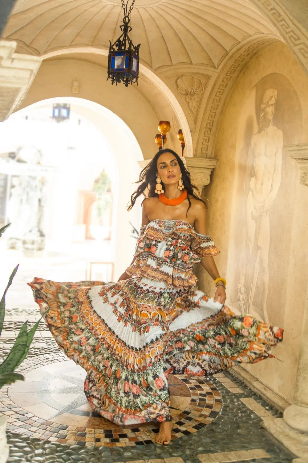 TIERED MAXI SKIRT SAMBA SALADA