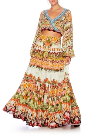 TIERED MAXI SKIRT SAMBA SALADA
