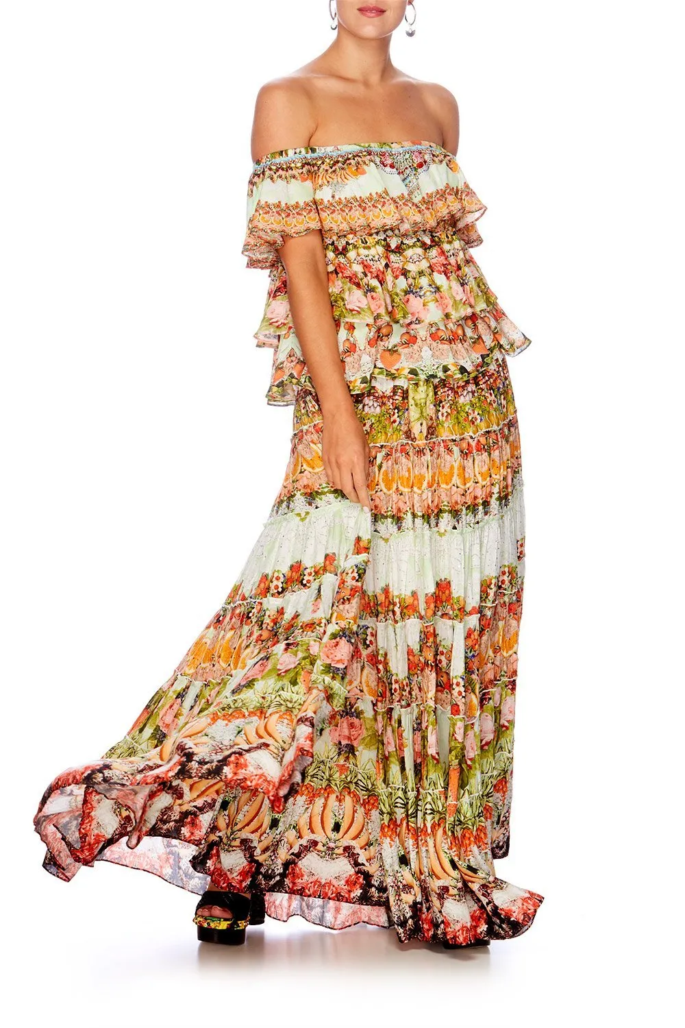 TIERED MAXI SKIRT SAMBA SALADA