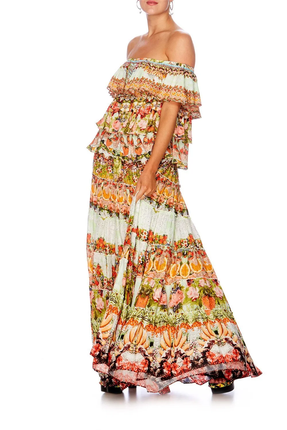 TIERED MAXI SKIRT SAMBA SALADA