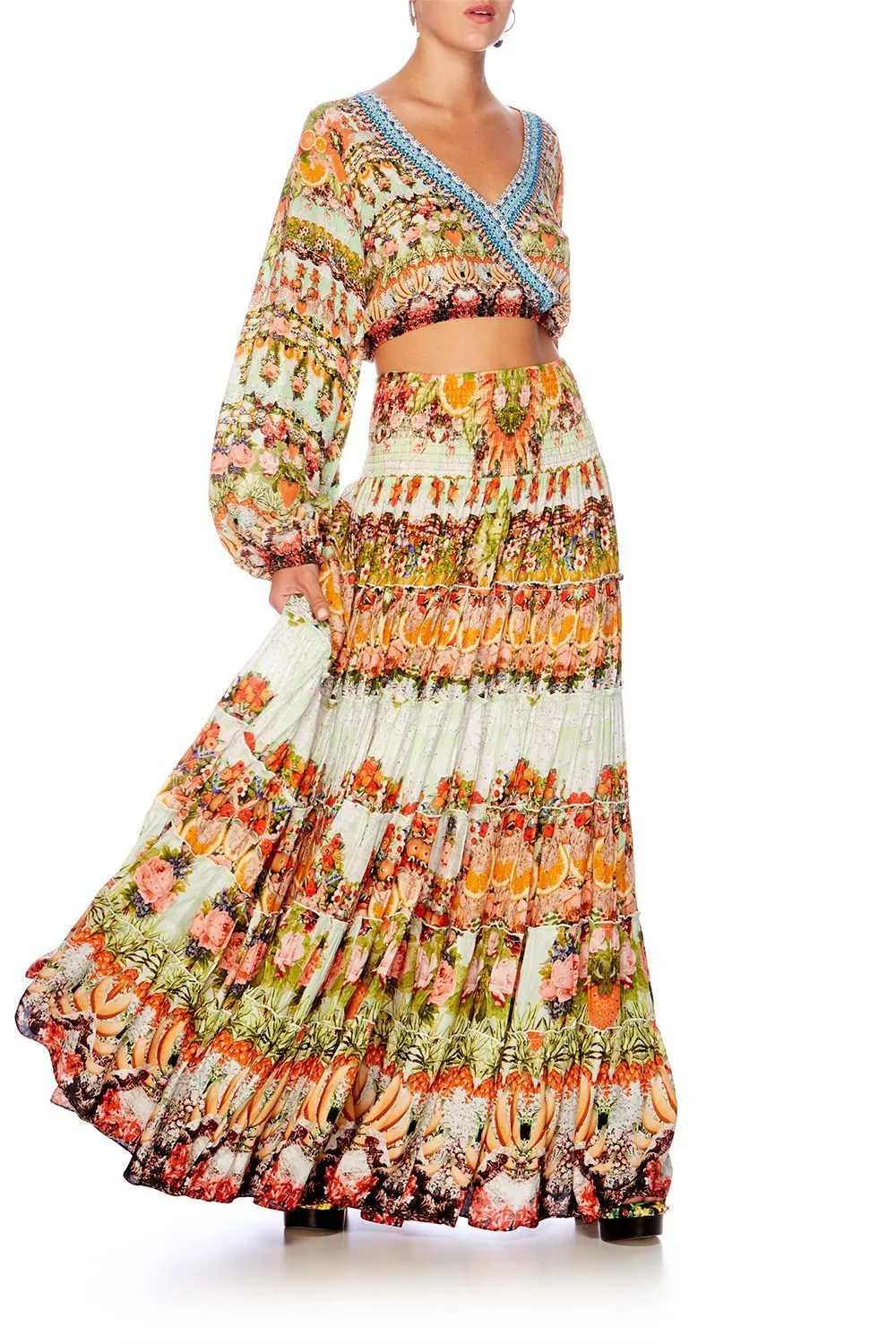 TIERED MAXI SKIRT SAMBA SALADA