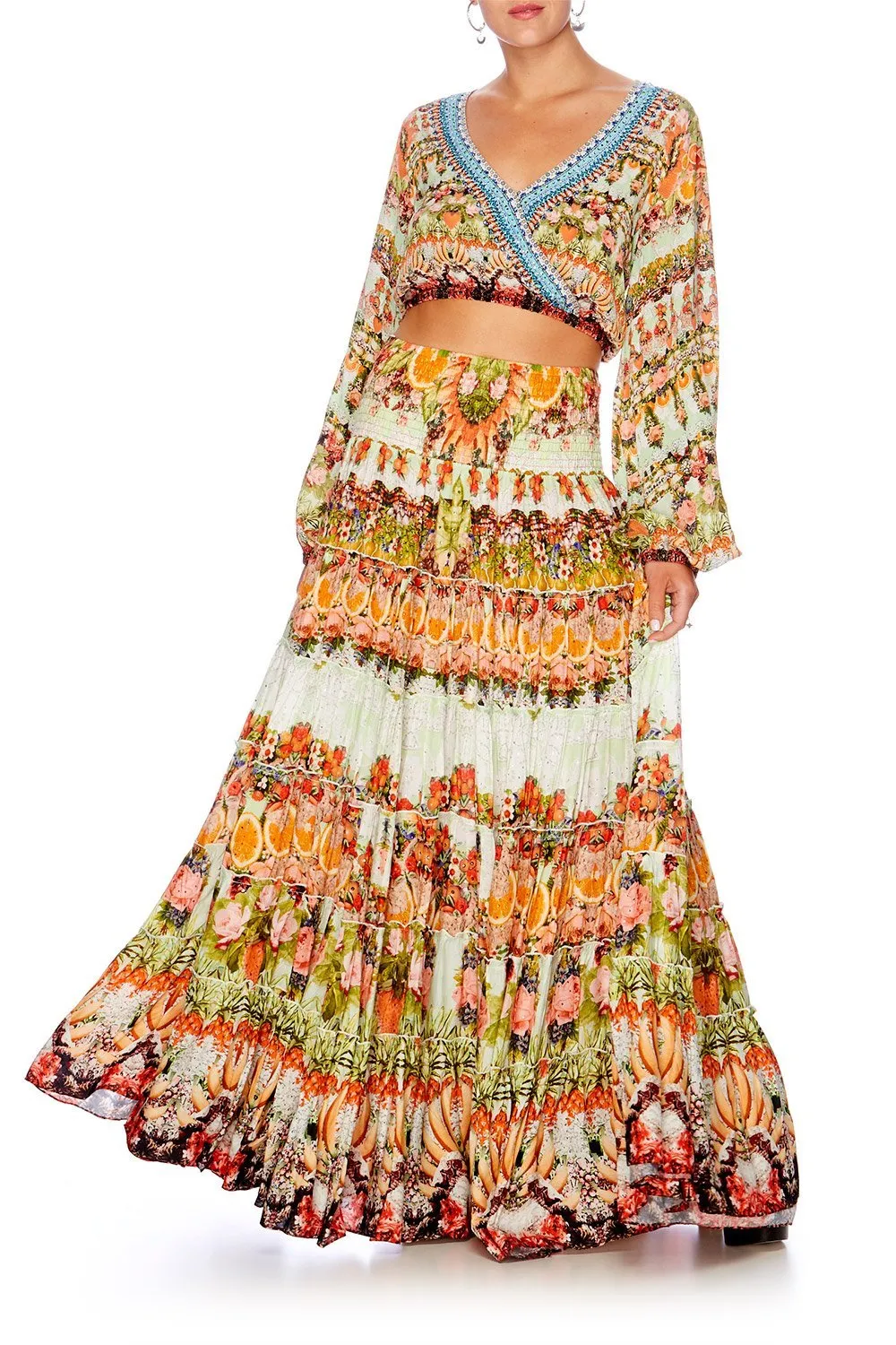 TIERED MAXI SKIRT SAMBA SALADA