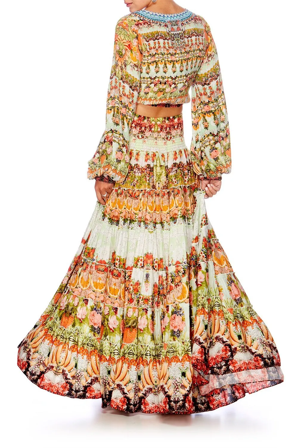 TIERED MAXI SKIRT SAMBA SALADA