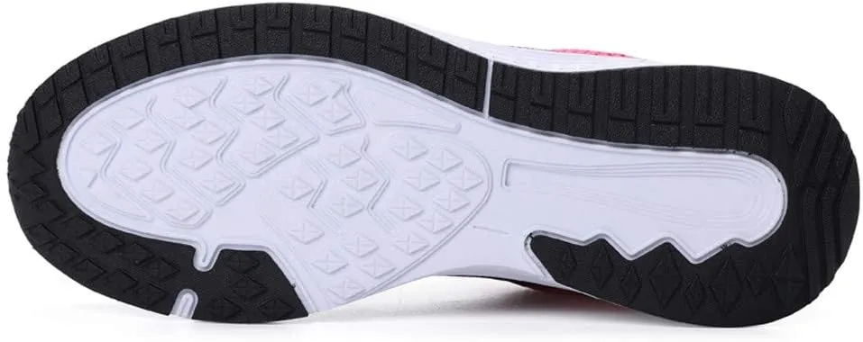 Womens Ladies Walking Running Shoes Slip On Lace-Up Tennis Shoes Womens Slip On Casual Tennis Shoes Walking Sneakers Red Tennis Shoe Cross Trainer Shoe