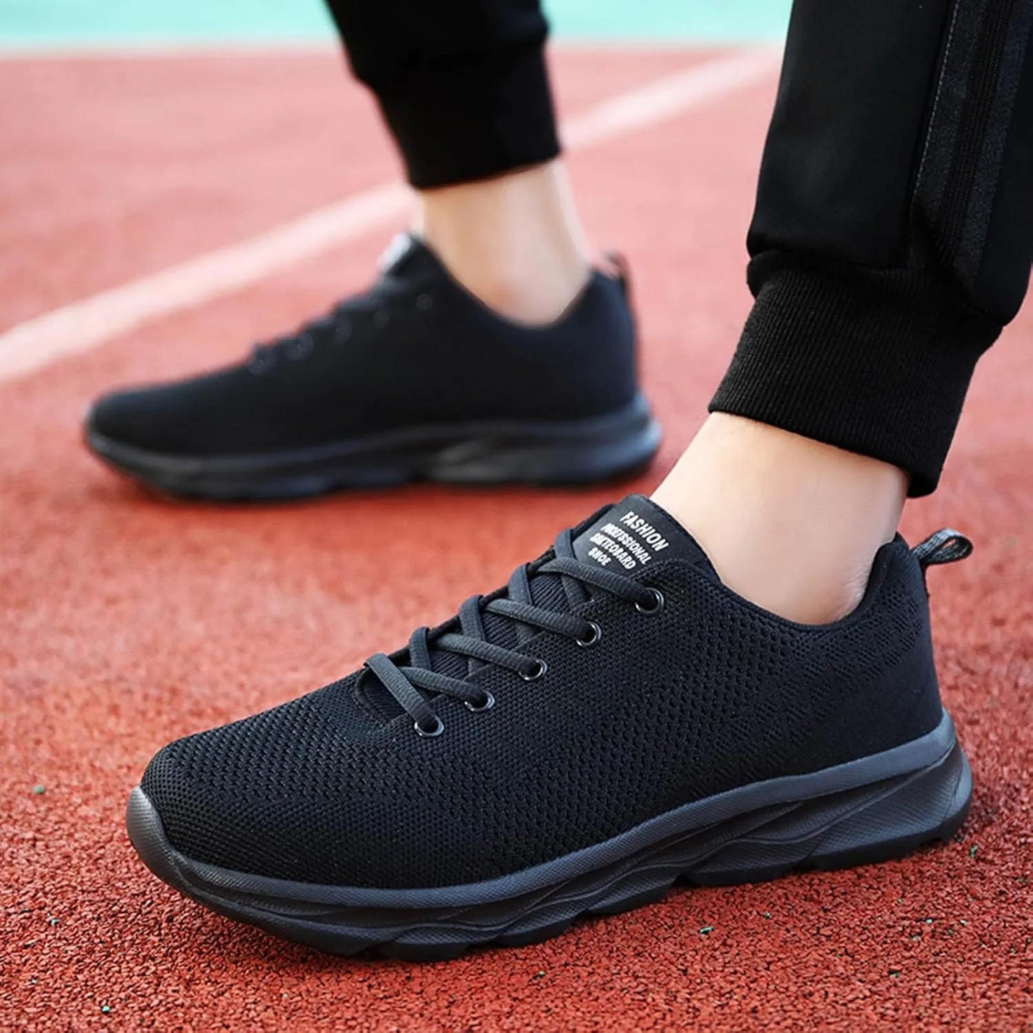 Womens Running Shoes Lightweight Breathable No Slip Tennis Shoes Womens Sports Black Casual Shoes Men's Fashion Sneakers Tennis Shoe Cross Trainer Shoe