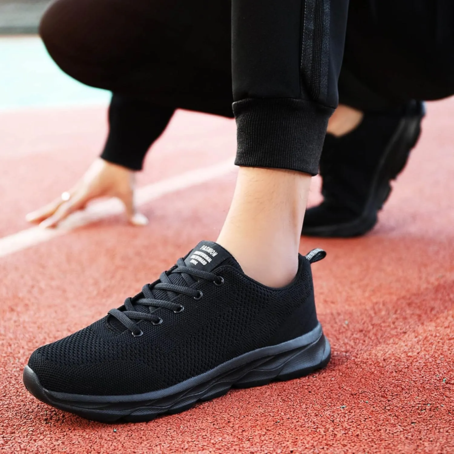 Womens Running Shoes Lightweight Breathable No Slip Tennis Shoes Womens Sports Black Casual Shoes Men's Fashion Sneakers Tennis Shoe Cross Trainer Shoe