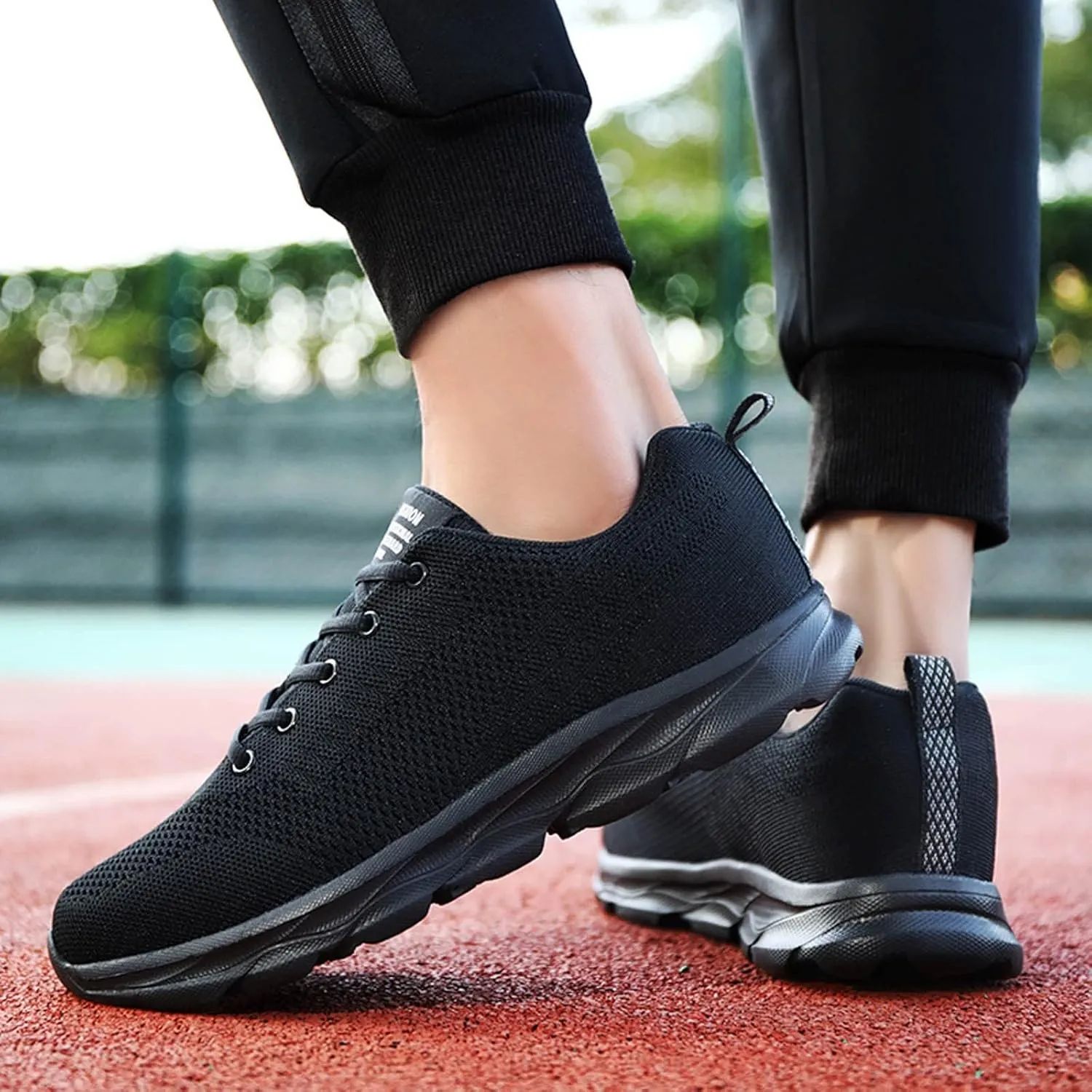 Womens Running Shoes Lightweight Breathable No Slip Tennis Shoes Womens Sports Black Casual Shoes Men's Fashion Sneakers Tennis Shoe Cross Trainer Shoe
