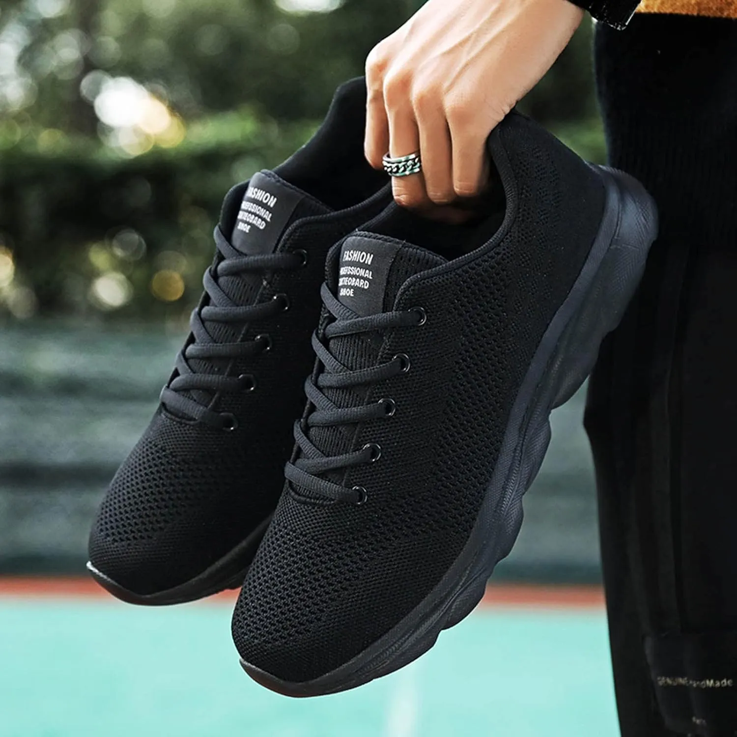 Womens Running Shoes Lightweight Breathable No Slip Tennis Shoes Womens Sports Black Casual Shoes Men's Fashion Sneakers Tennis Shoe Cross Trainer Shoe