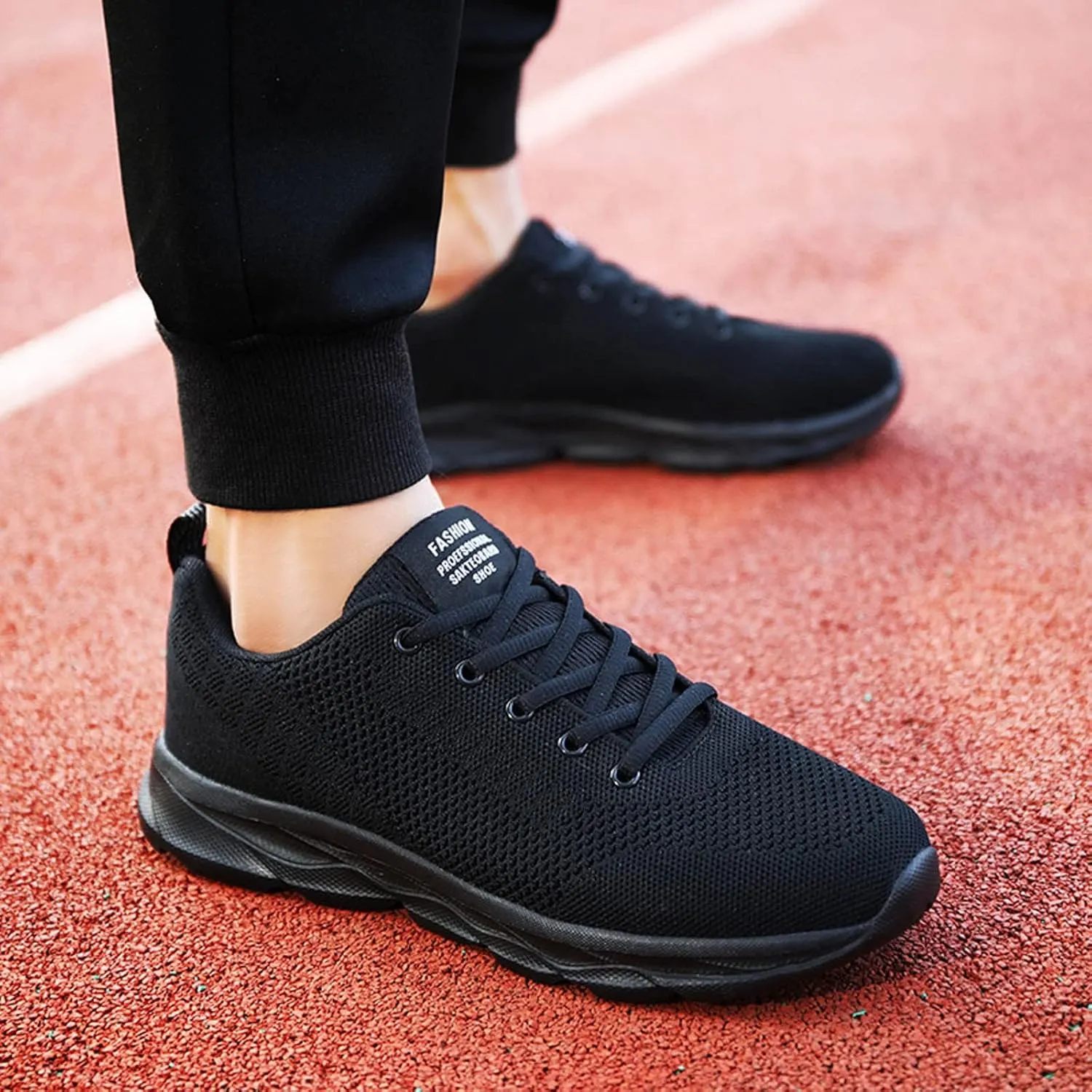 Womens Running Shoes Lightweight Breathable No Slip Tennis Shoes Womens Sports Black Casual Shoes Men's Fashion Sneakers Tennis Shoe Cross Trainer Shoe