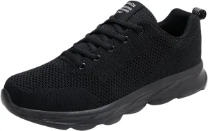 Womens Running Shoes Lightweight Breathable No Slip Tennis Shoes Womens Sports Black Casual Shoes Men's Fashion Sneakers Tennis Shoe Cross Trainer Shoe