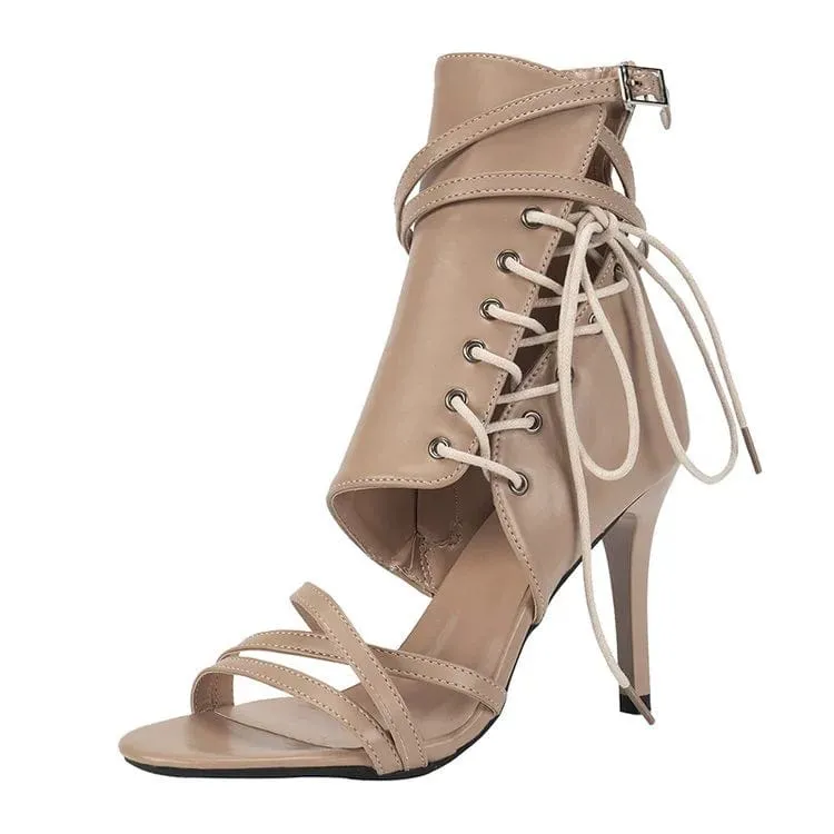 Women's Sandals Cross Strap Open Toe Roman Fashion Shoes