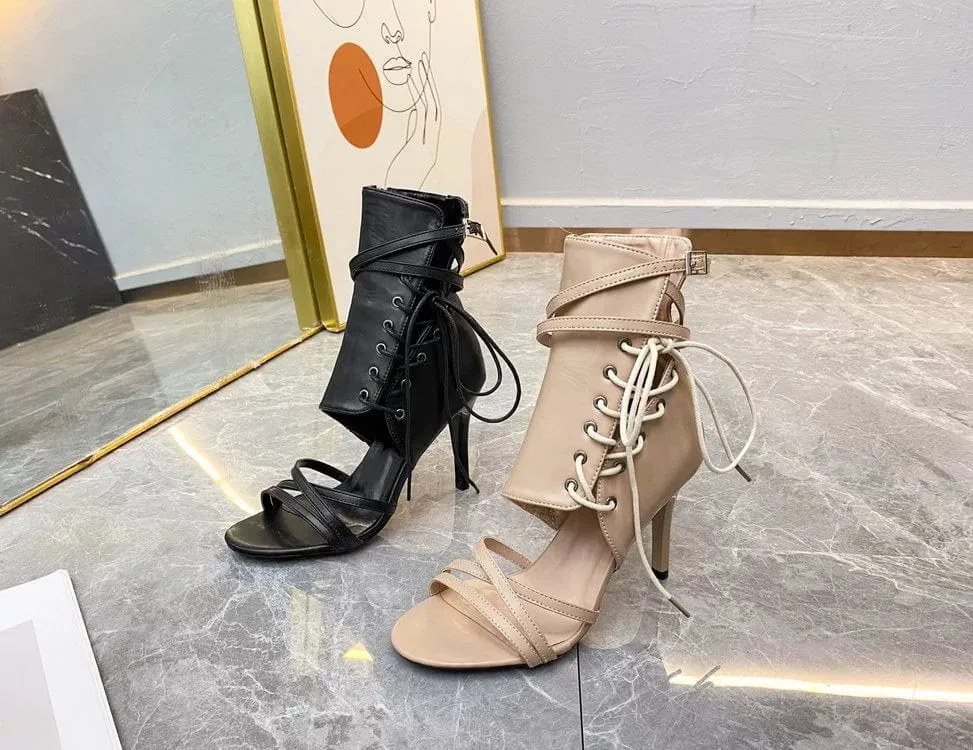 Women's Sandals Cross Strap Open Toe Roman Fashion Shoes