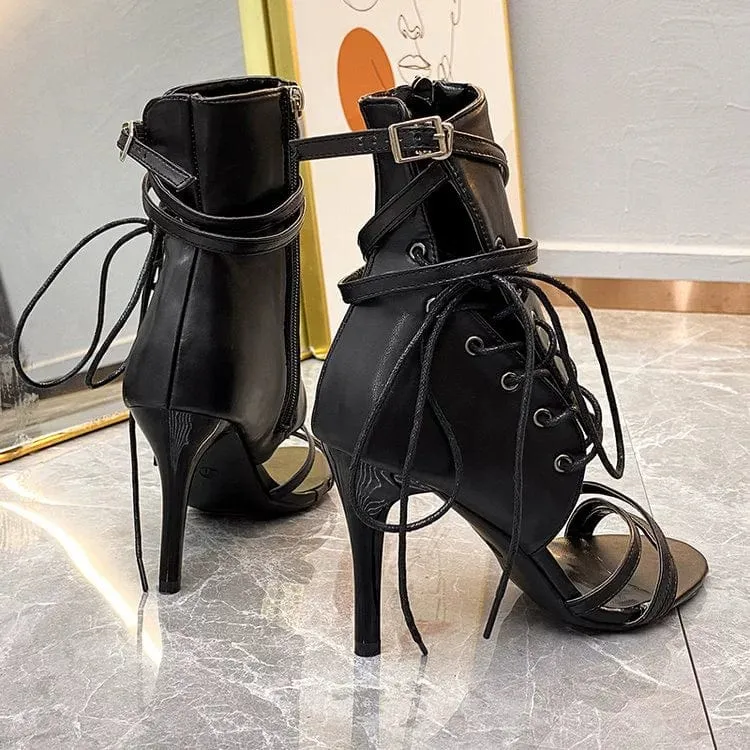 Women's Sandals Cross Strap Open Toe Roman Fashion Shoes