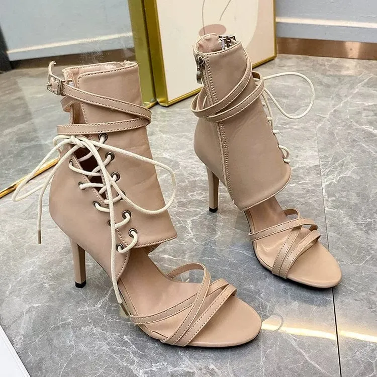 Women's Sandals Cross Strap Open Toe Roman Fashion Shoes
