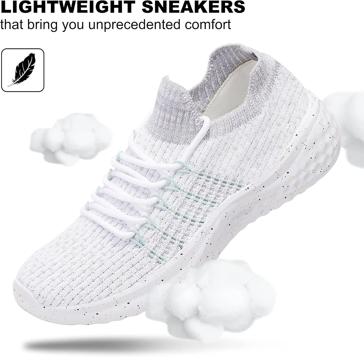 Women's Walking Shoes Tennis Athletic Sport Lightweight Slip on Sneakers